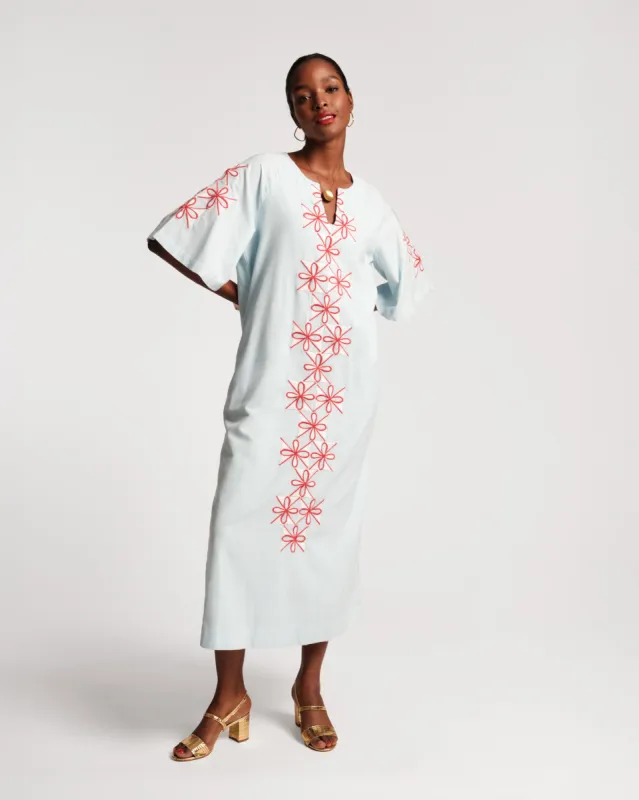 Charming Caftan Maxi - Gambit Light Blue sold by Frances Valentine