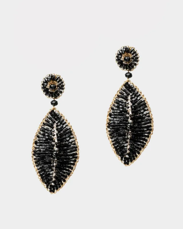 Crochet Leaf Earrings sold by Frances Valentine