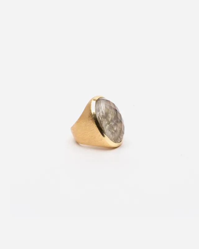 Marzia Statement Ring Mother of Pearl made by Frances Valentine
