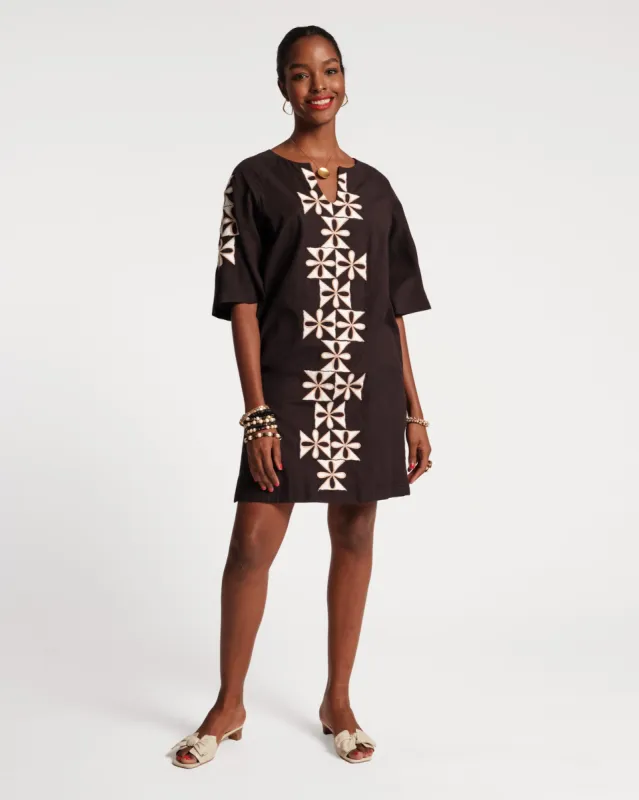 Charming Caftan Mini - Gambit Black sold by Frances Valentine