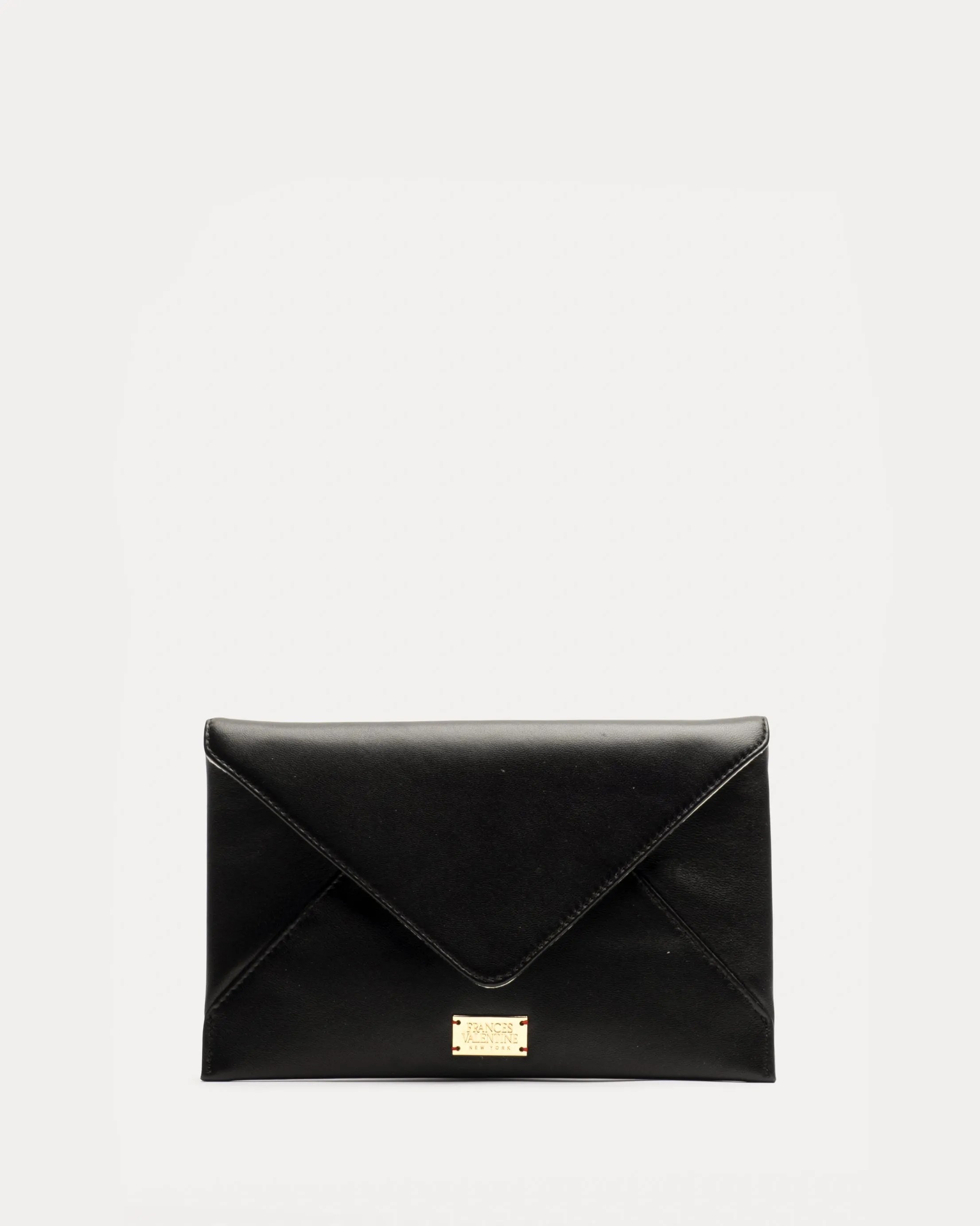 Evie Envelope Clutch Nappa Black sold by Frances Valentine
