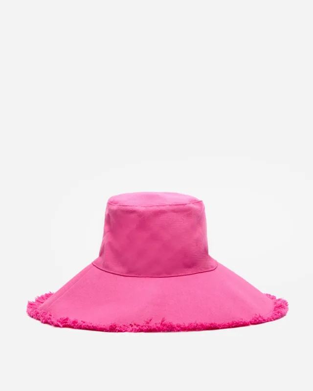 Canvas Fringe Hat - Pink sold by Frances Valentine