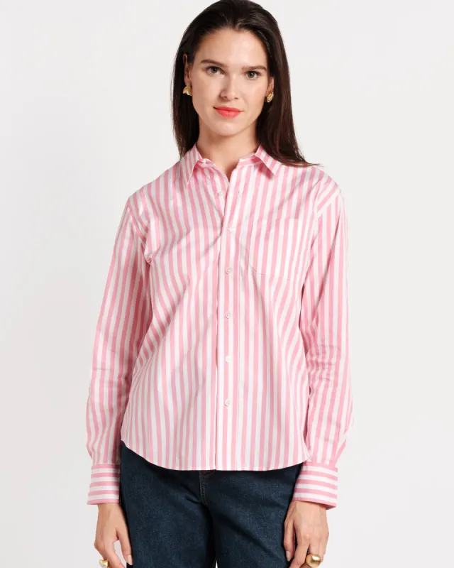 Perfect Button Down - Stripe Pink sold by Frances Valentine