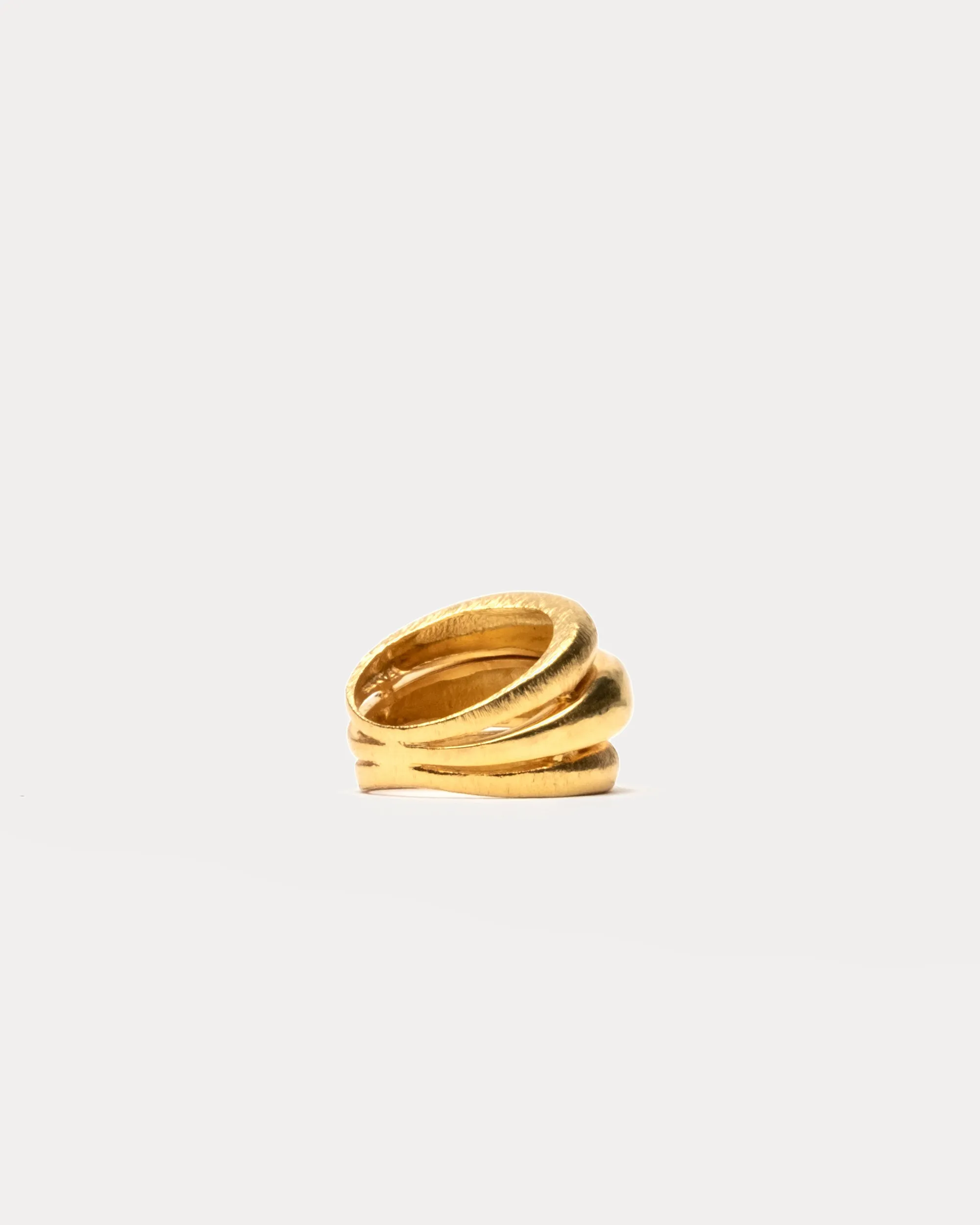 Triple Band Ring Gold sold by Frances Valentine product image thumbnail 4