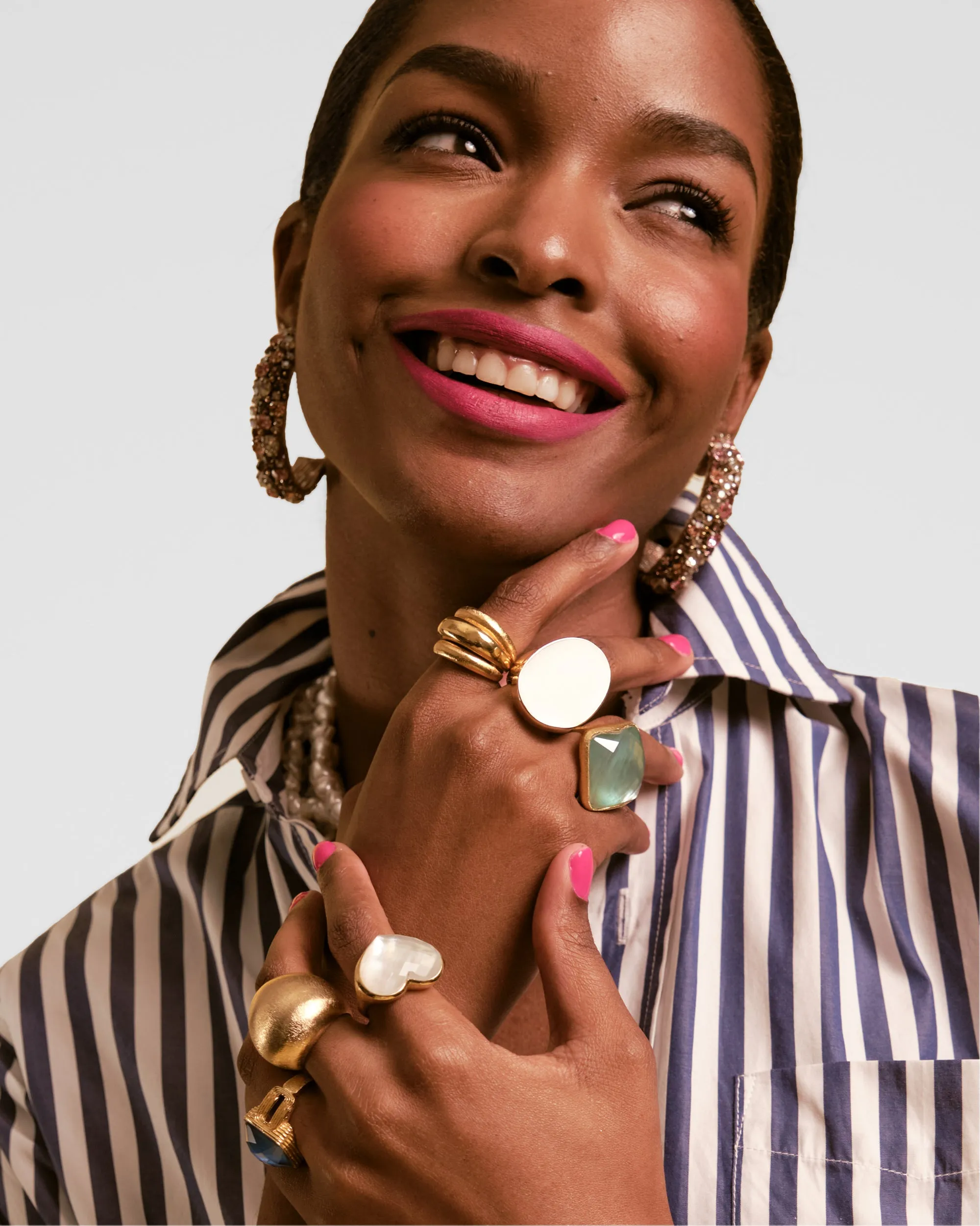 Triple Band Ring Gold sold by Frances Valentine product image thumbnail 2