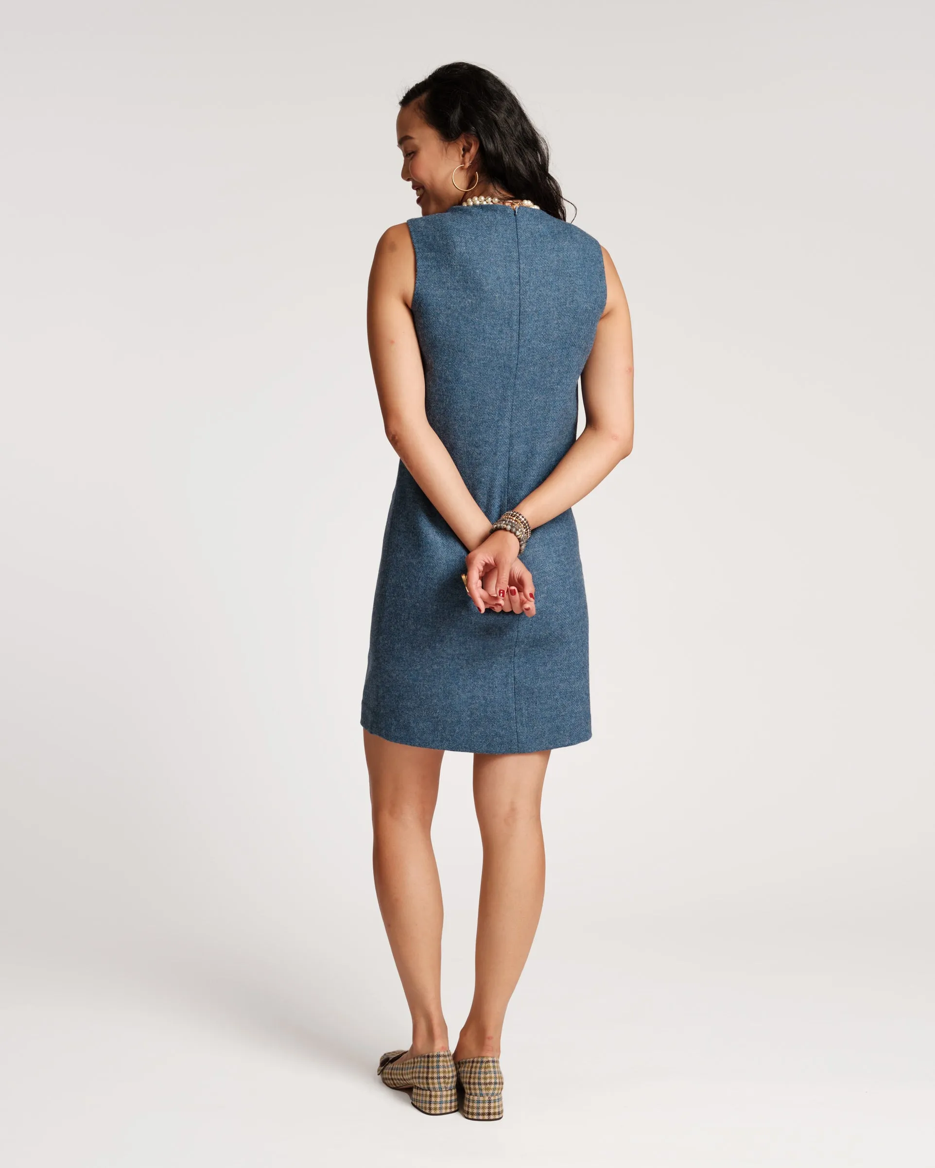 Callista Wool Twist Dress Light Blue sold by Frances Valentine product image thumbnail 3
