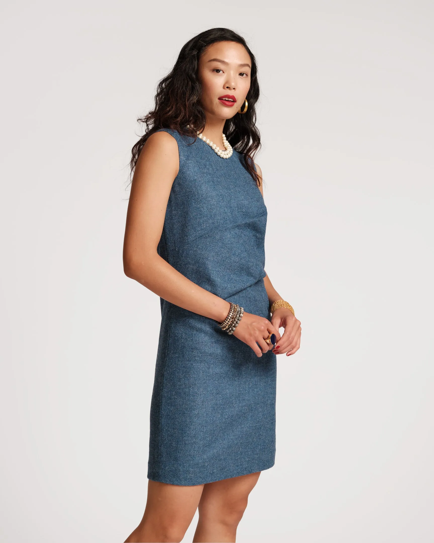 Callista Wool Twist Dress Light Blue sold by Frances Valentine product image thumbnail 2