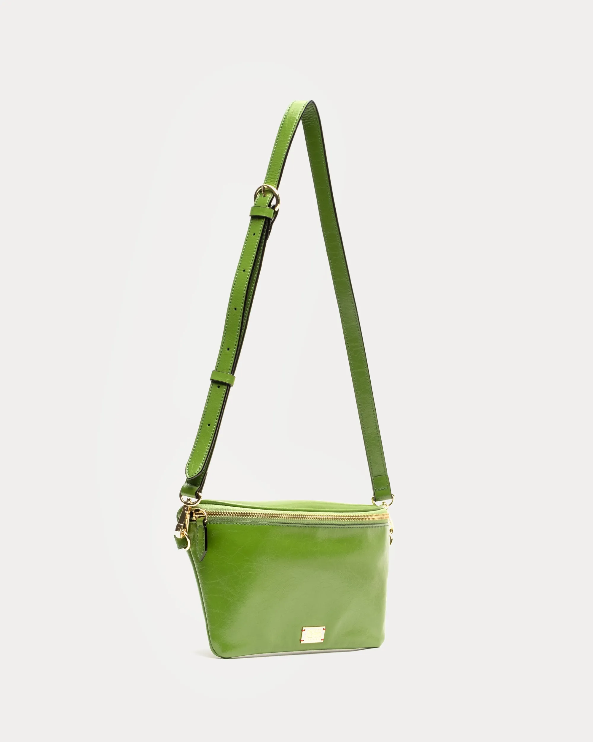 Billie Sling Bag - Crinkled Leather Green sold by Frances Valentine product image thumbnail 5
