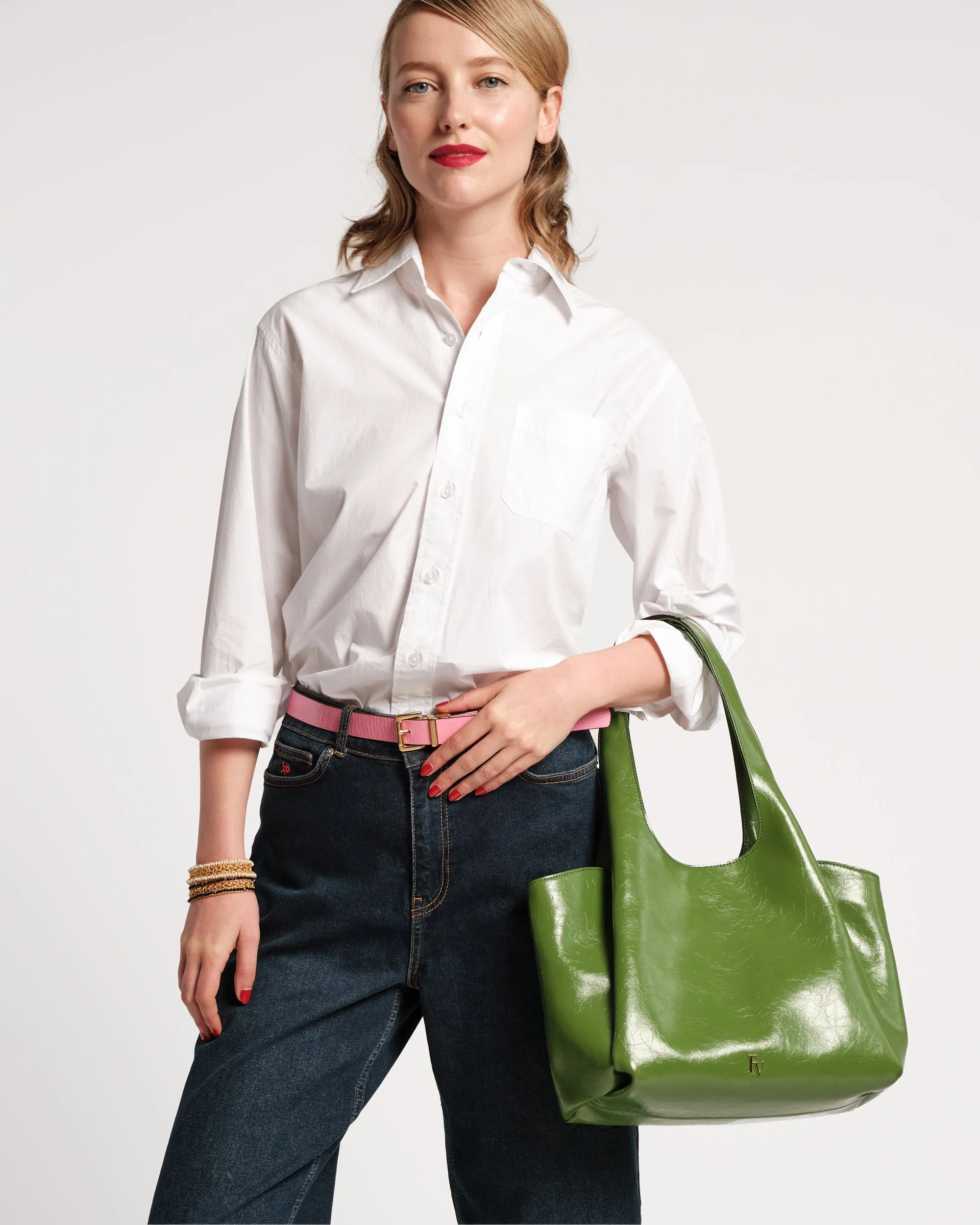 Portia Satchel Crinkled Leather sold by Frances Valentine product image thumbnail 2
