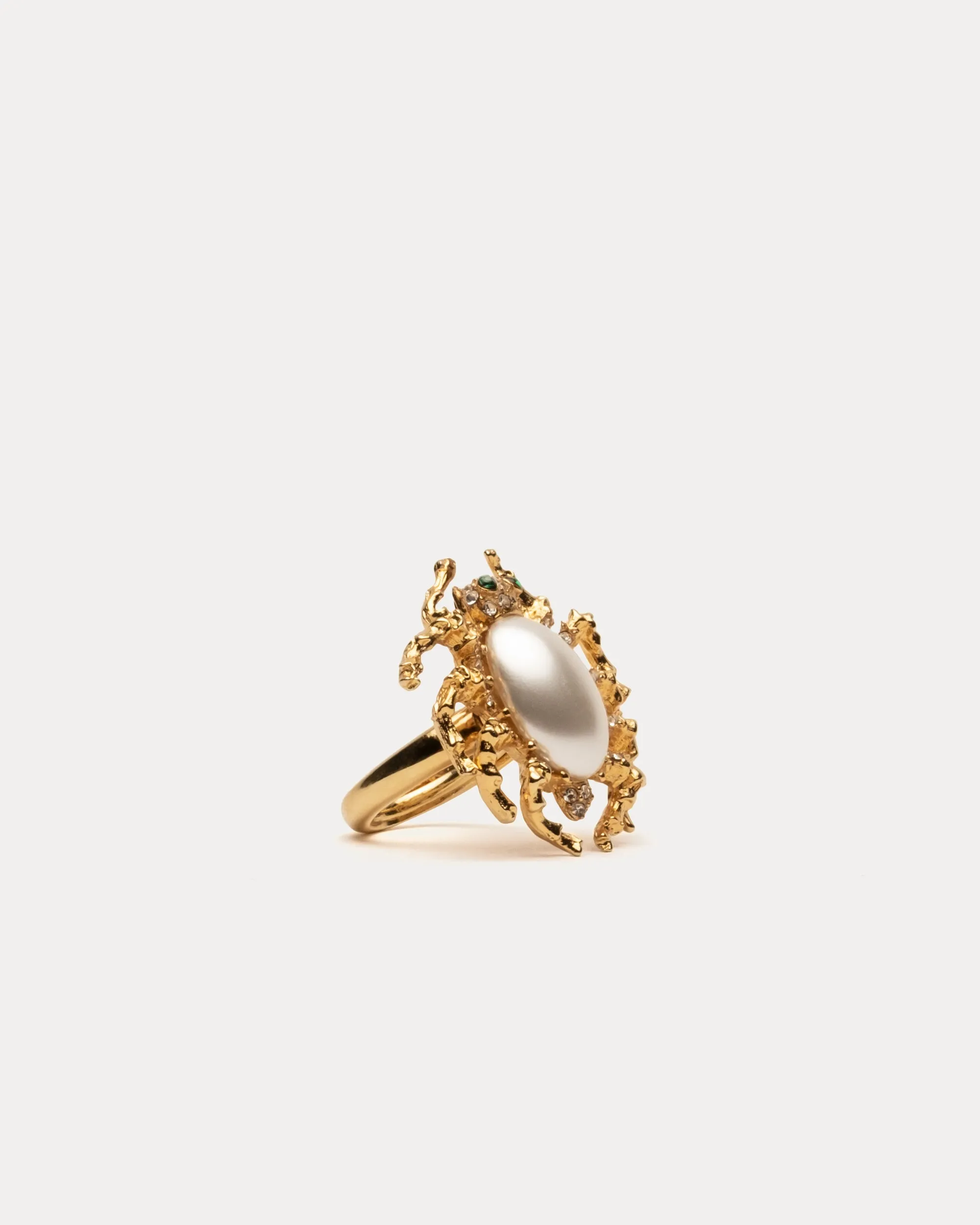 Spider Ring Gold White sold by Frances Valentine product image thumbnail 3