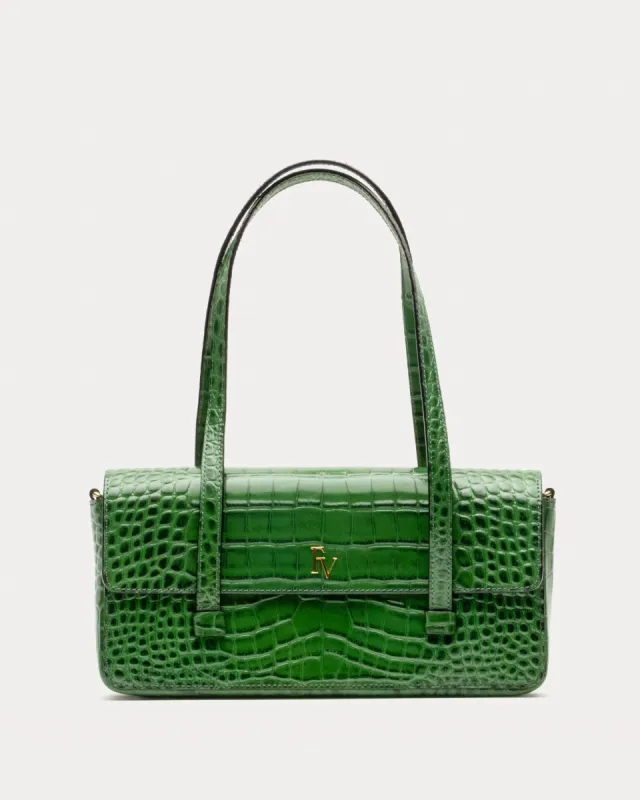 Small Slim Croc Embossed Tote Bag sold by Frances Valentine