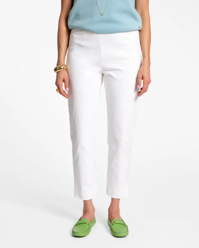 Lucy Cigarette Pant - White sold by Frances Valentine