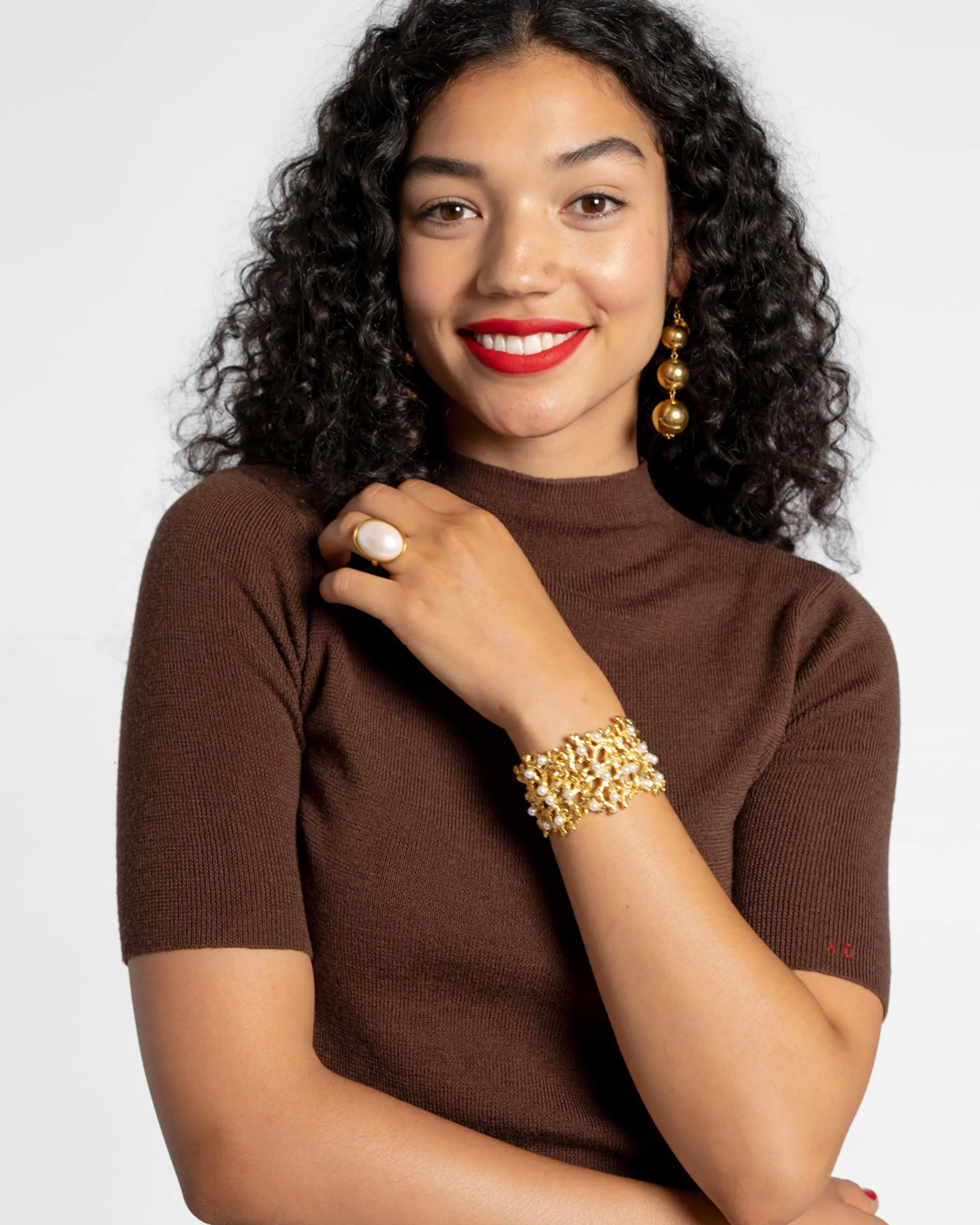 Marie Merino Mock Neck Chocolate sold by Frances Valentine product image thumbnail 4