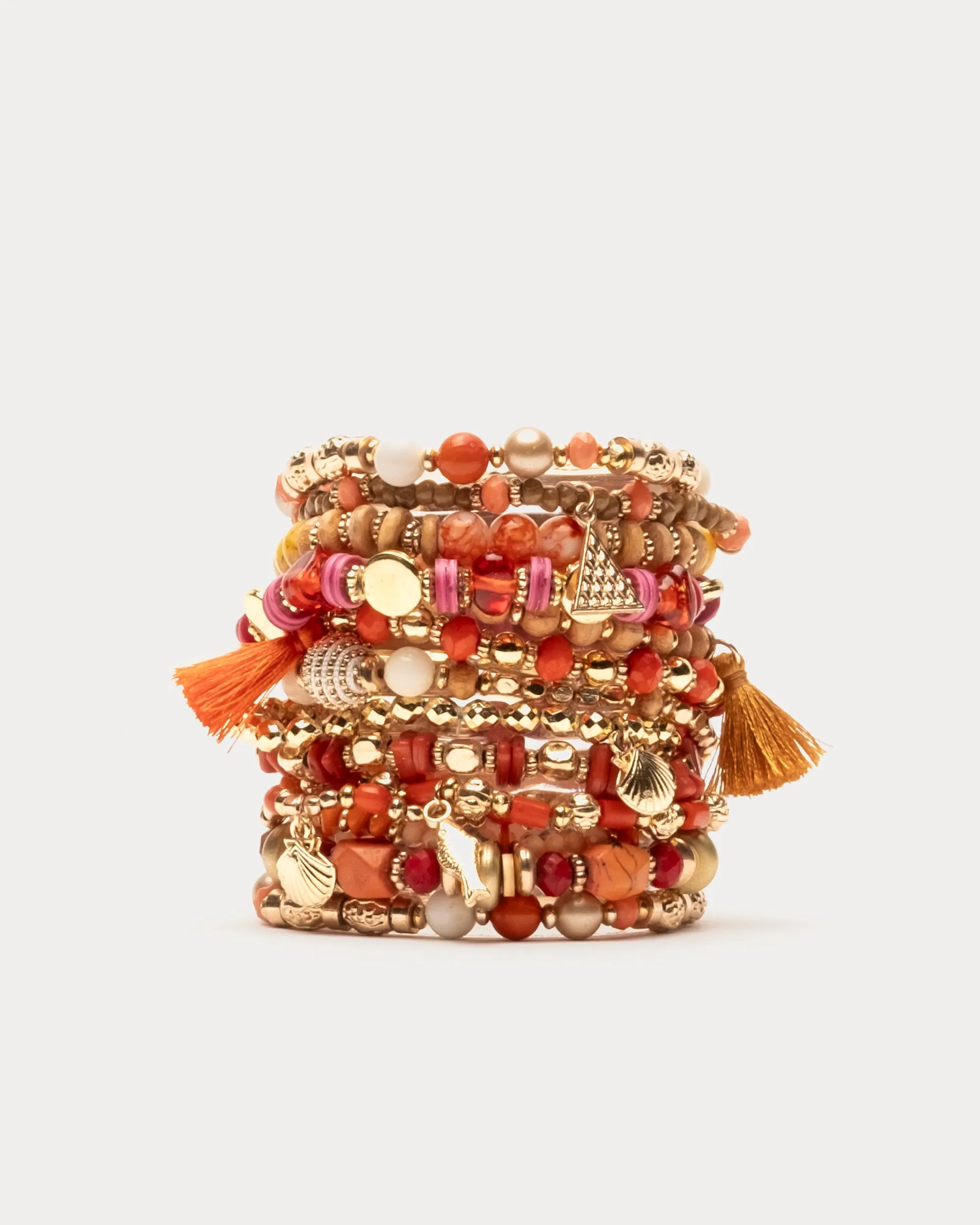 Ibiza Beaded Stacked Bracelet sold by Frances Valentine