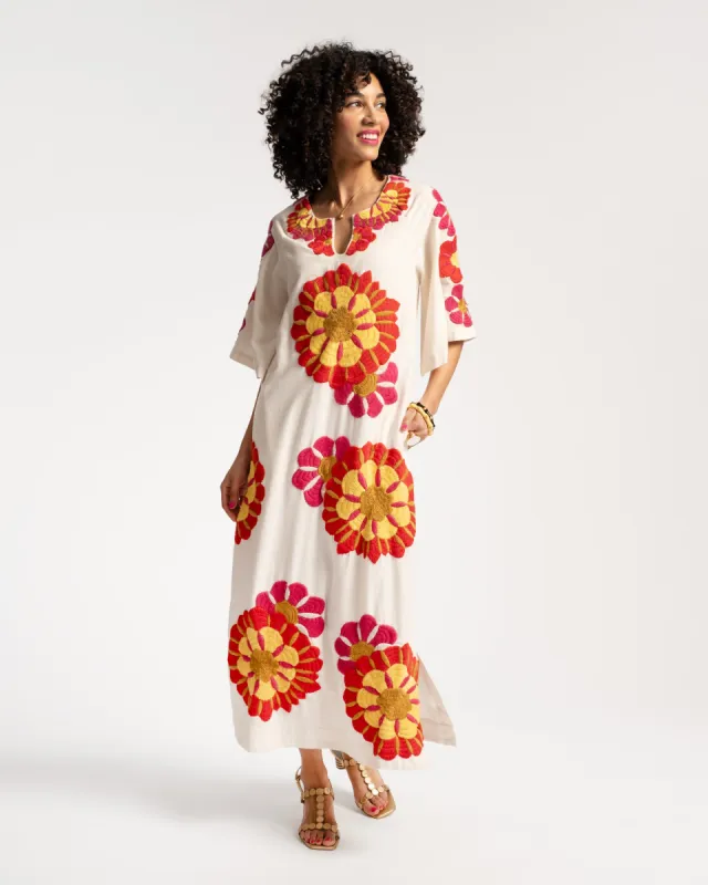 Delightful Caftan Sunrise Oyster Multi sold by Frances Valentine