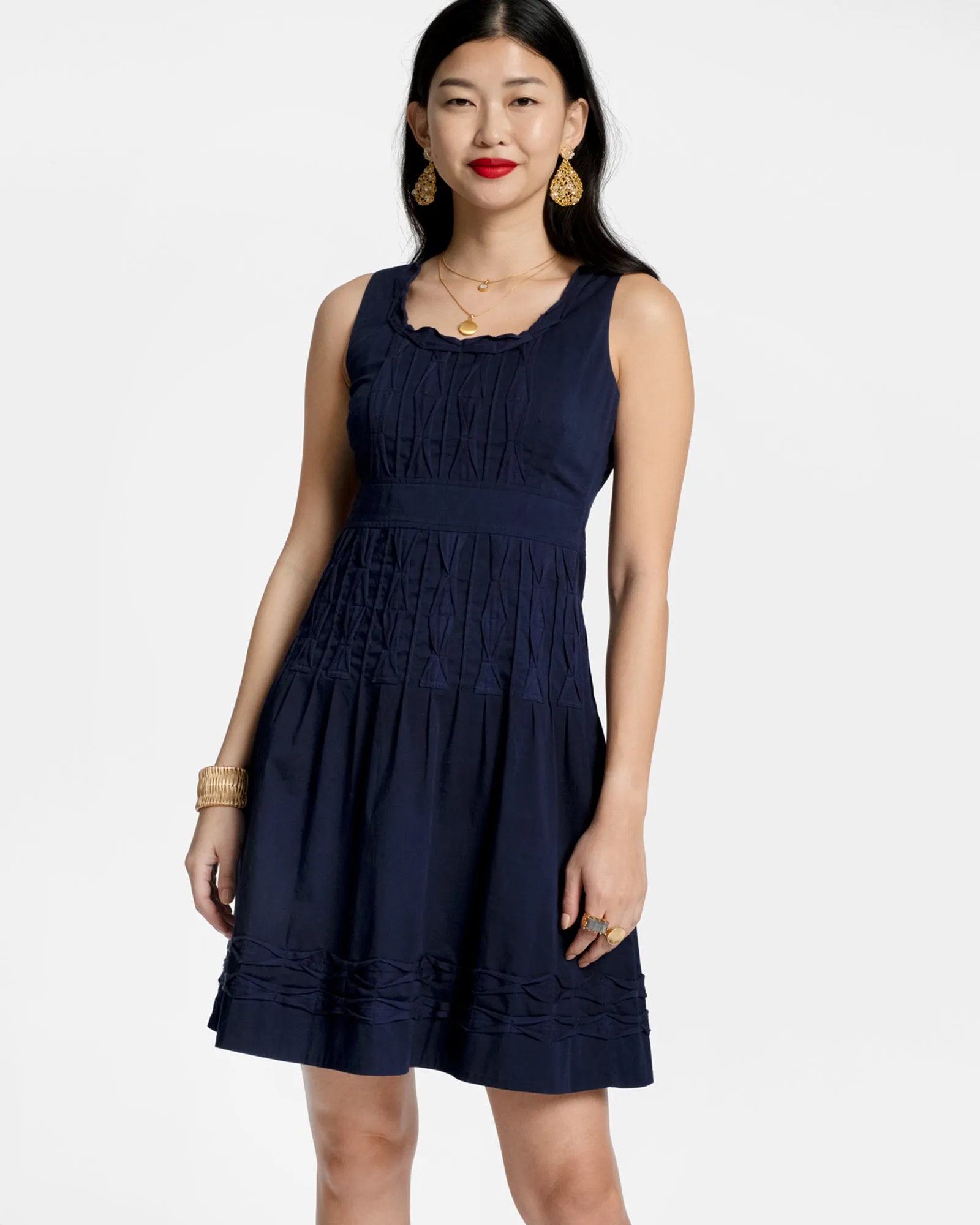 Ribbon Dress - Navy sold by Frances Valentine