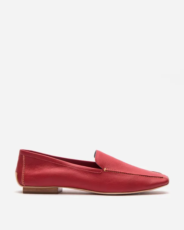 Elyce Loafer - Leather Red sold by Frances Valentine