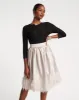 Barbara Midi Feather Skirt - Silver sold by Frances Valentine