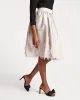 Barbara Midi Feather Skirt - Silver sold by Frances Valentine
