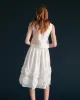 Barbara Skirt Flowers - Shantung White sold by Frances Valentine