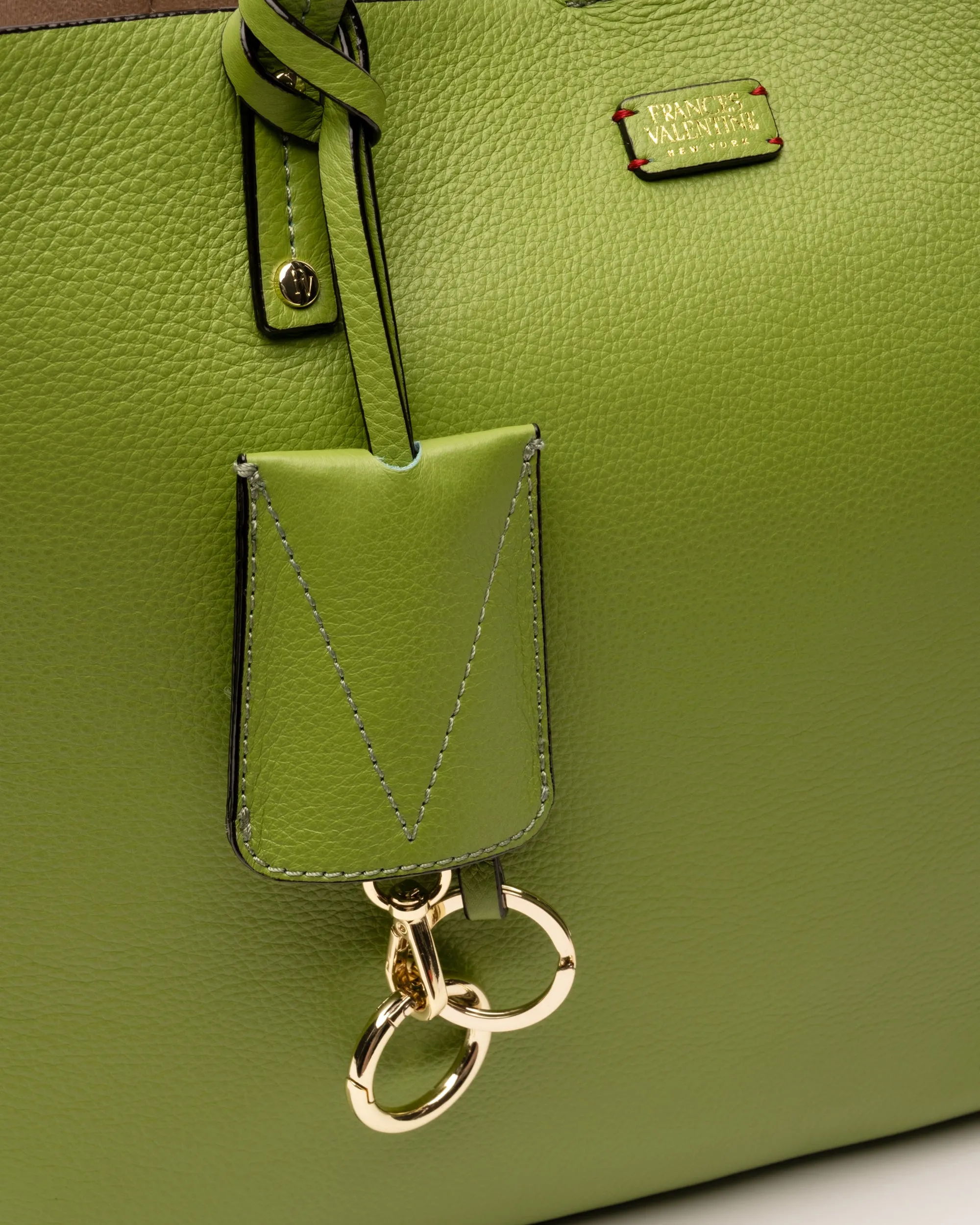 Trixie Tote Tumbled Leather Moss Green sold by Frances Valentine product image thumbnail 4