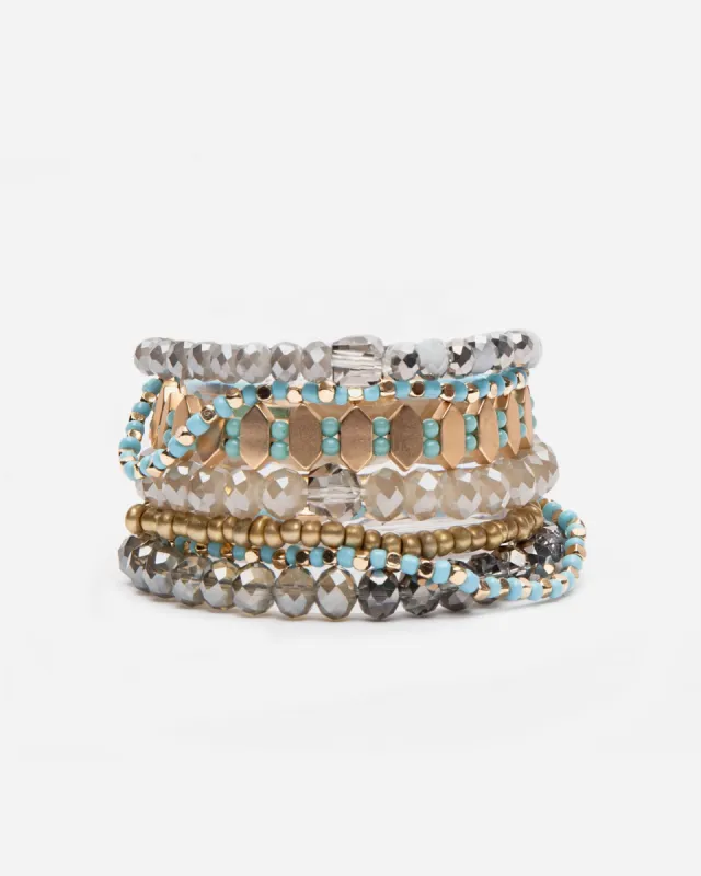 Val-d'Isère Beaded Stacked Bracelet sold by Frances Valentine