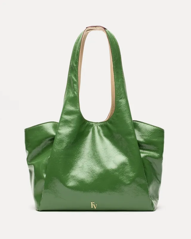Portia Satchel Naplak Green Oyster sold by Frances Valentine