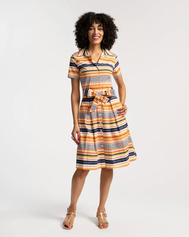 Bella Dress - Regatta Stripe sold by Frances Valentine