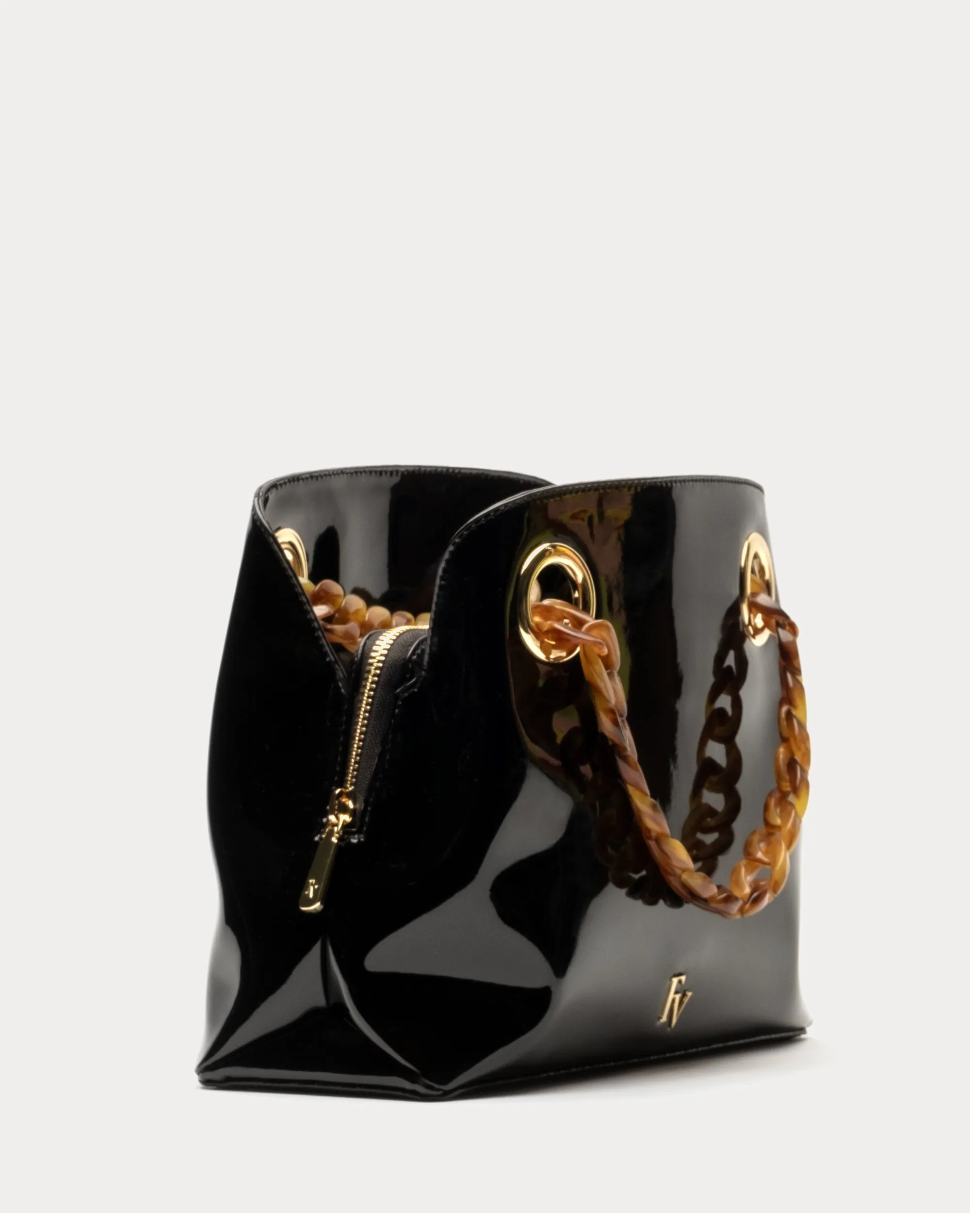 Skip Tote Soft Patent Black sold by Frances Valentine product image thumbnail 3