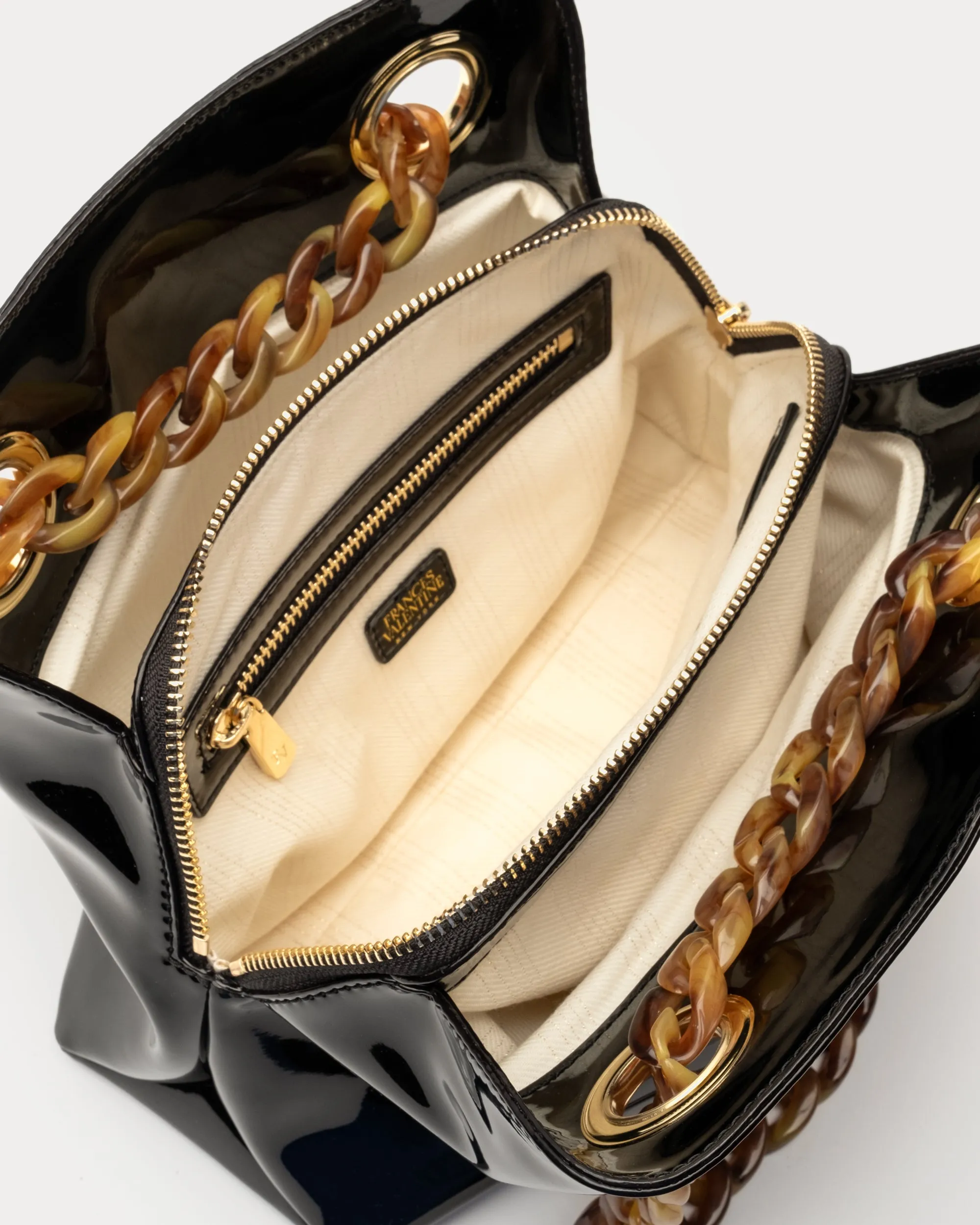 Skip Tote Soft Patent Black sold by Frances Valentine product image thumbnail 4