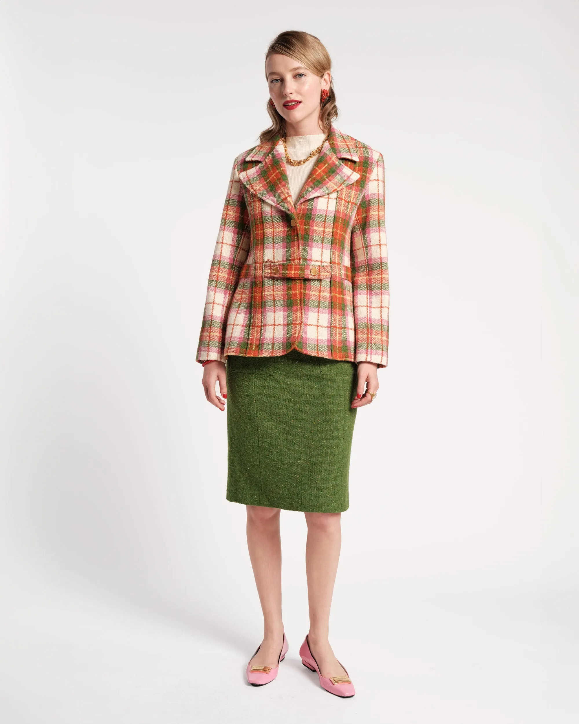 Wool Pencil Skirt - Green sold by Frances Valentine product image thumbnail 2
