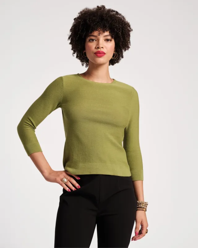 Rachel Knit Top - Green sold by Frances Valentine