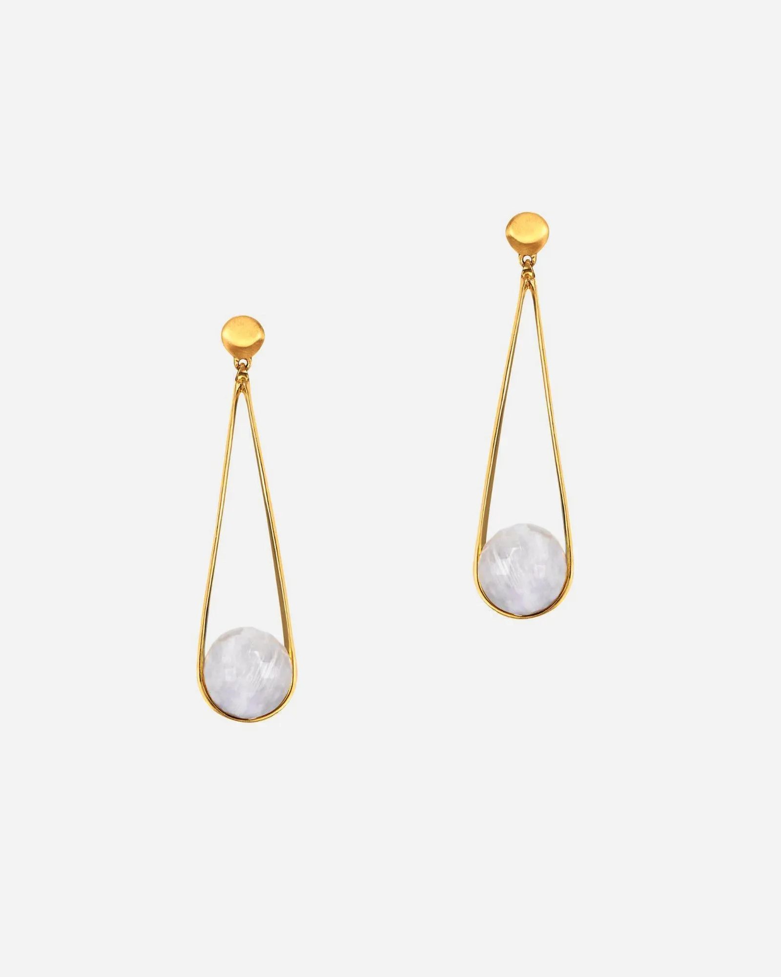 Ipanema Earrings Moonstone Gold sold by Frances Valentine product image thumbnail 2
