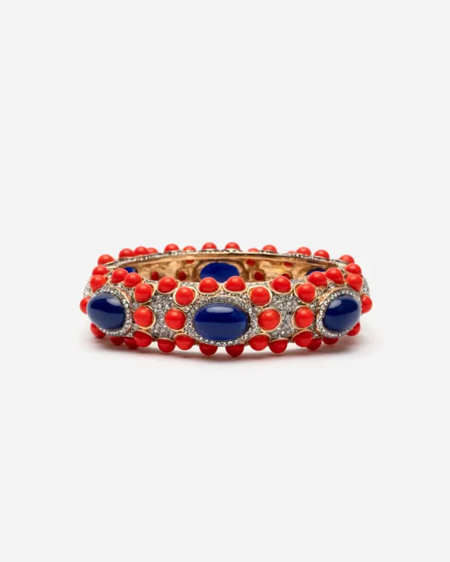 Red Sapphire Crystal Cuff made by Frances Valentine