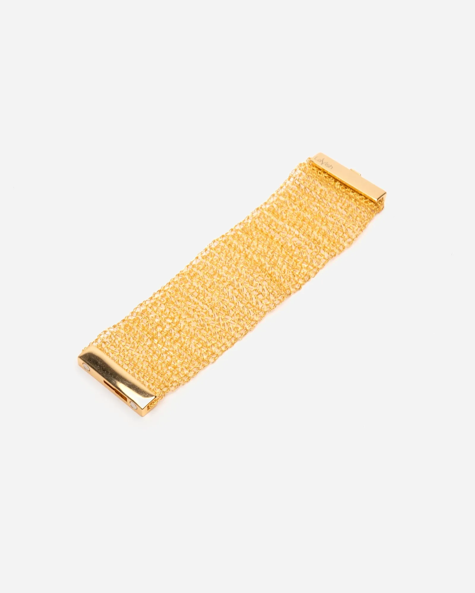 Crochet Mesh Cuff Bracelet Gold sold by Frances Valentine product image thumbnail 2