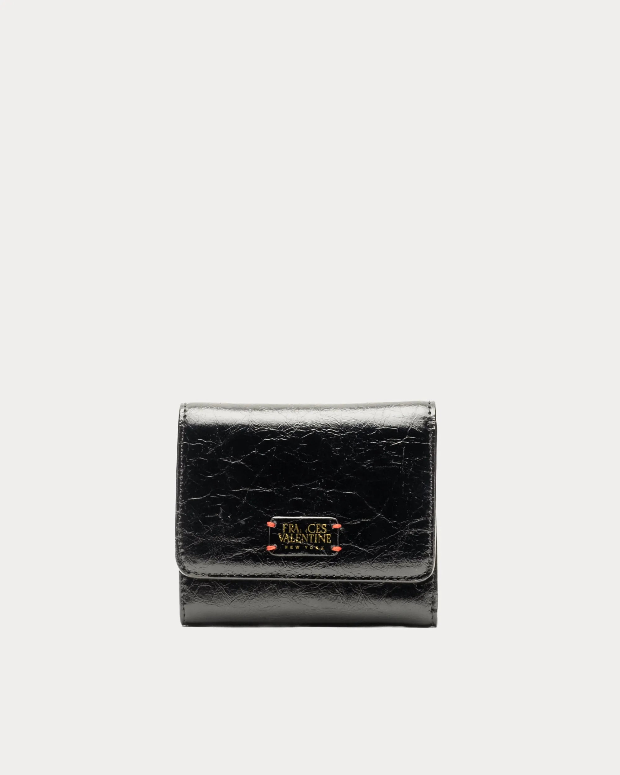 Perfect Wallet - Crinkled Leather Black sold by Frances Valentine