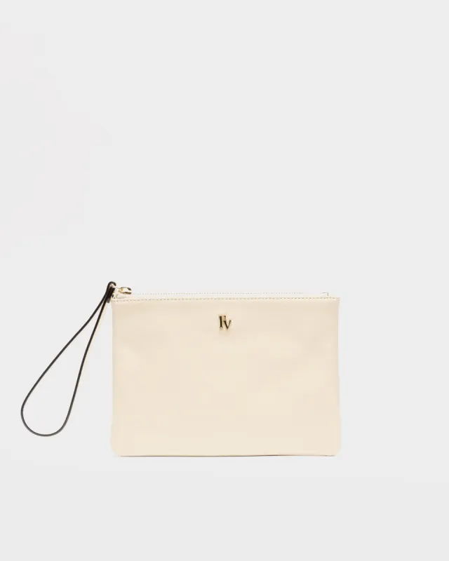 Wristlet - Crinkled Leather Oyster sold by Frances Valentine