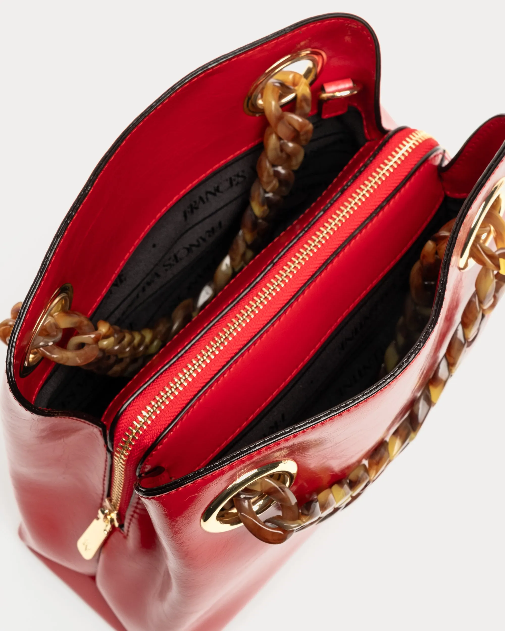 Skip Tote - Crinkled Leather Red sold by Frances Valentine product image thumbnail 5