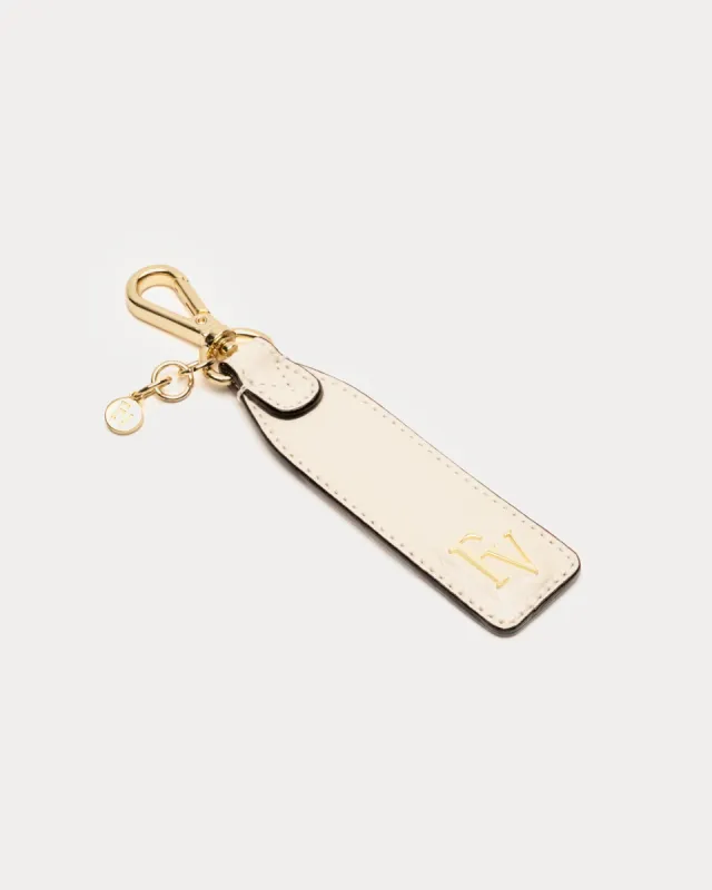Logo Keychain - Crinkled Leather Oyster sold by Frances Valentine