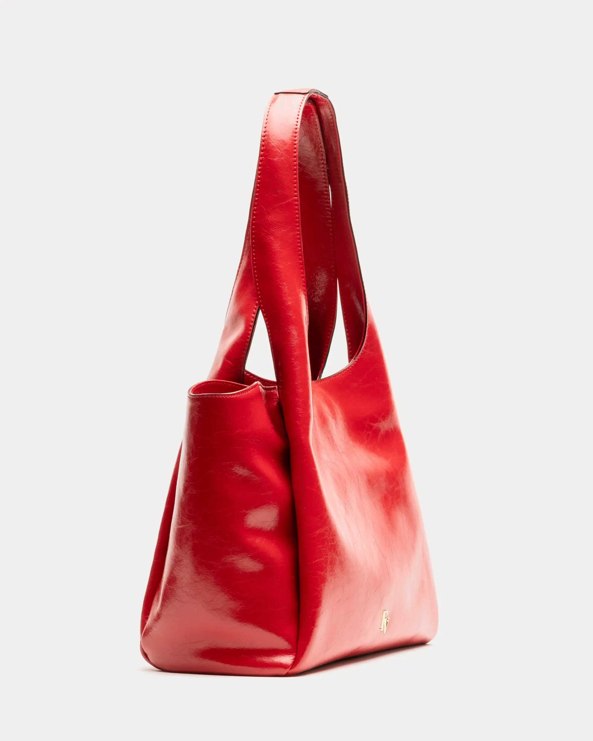 Portia Satchel - Crinkled Leather Red sold by Frances Valentine product image thumbnail 3