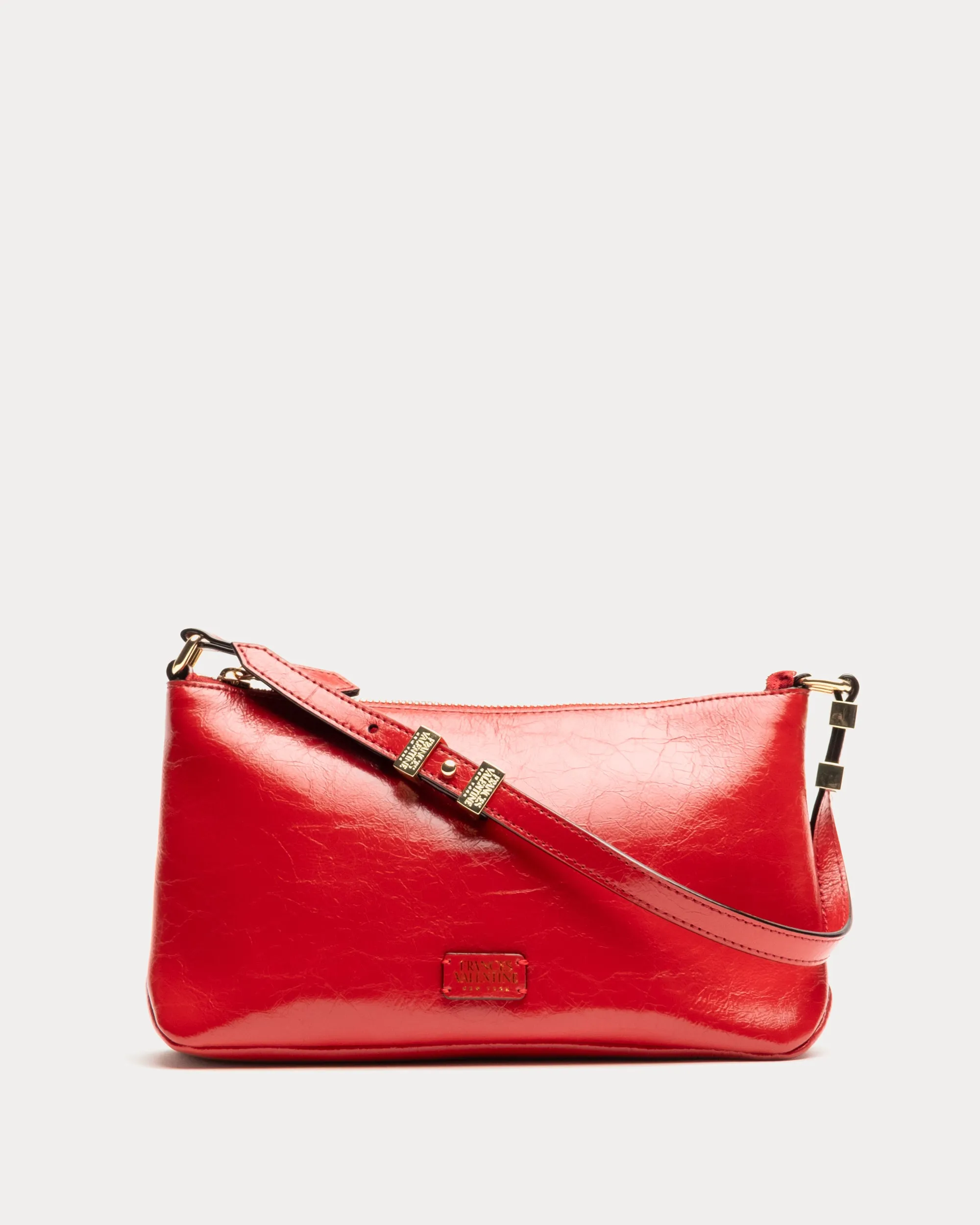 Freddie Shoulder Bag - Crinkled Leather Red sold by Frances Valentine product image thumbnail 3