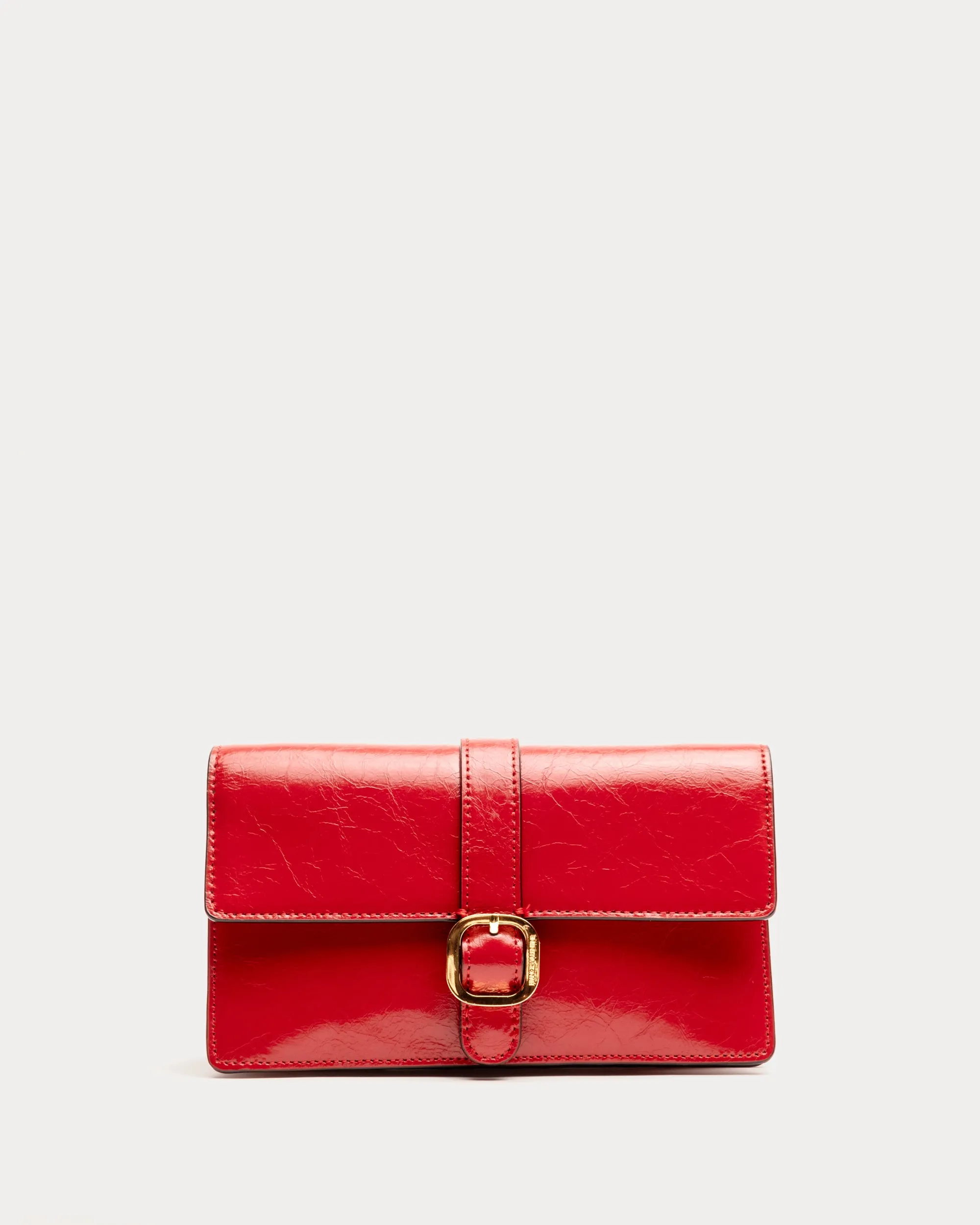 Accordian Wallet - Crinkled Leather Red sold by Frances Valentine