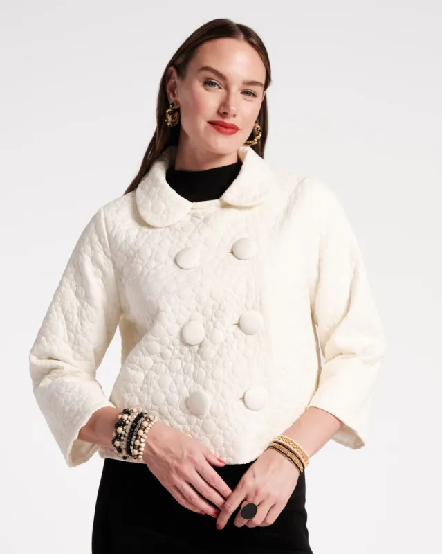 Ginger Quilted Jacket - Oyster sold by Frances Valentine
