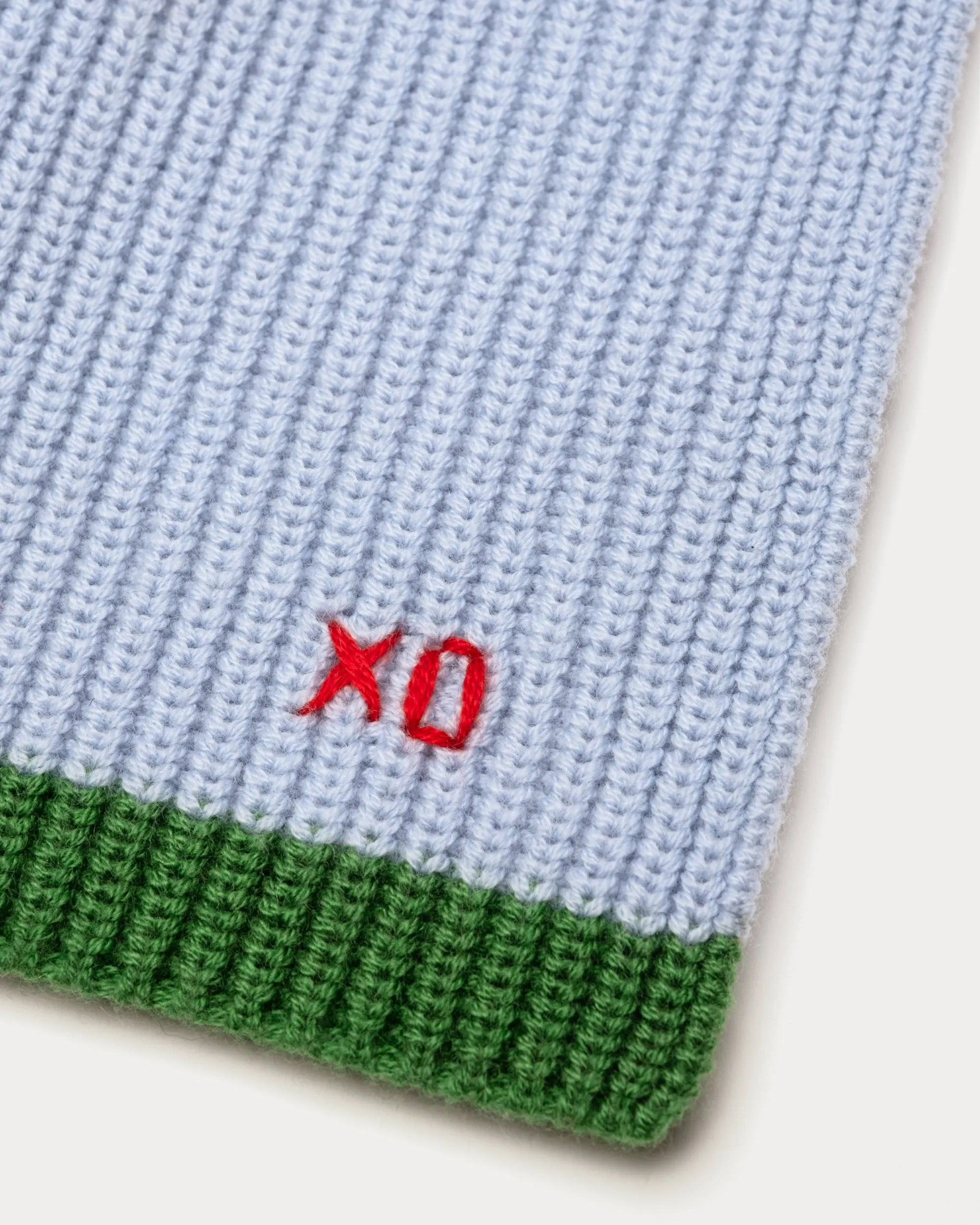 Ribbed Scarf - Blue sold by Frances Valentine product image thumbnail 3