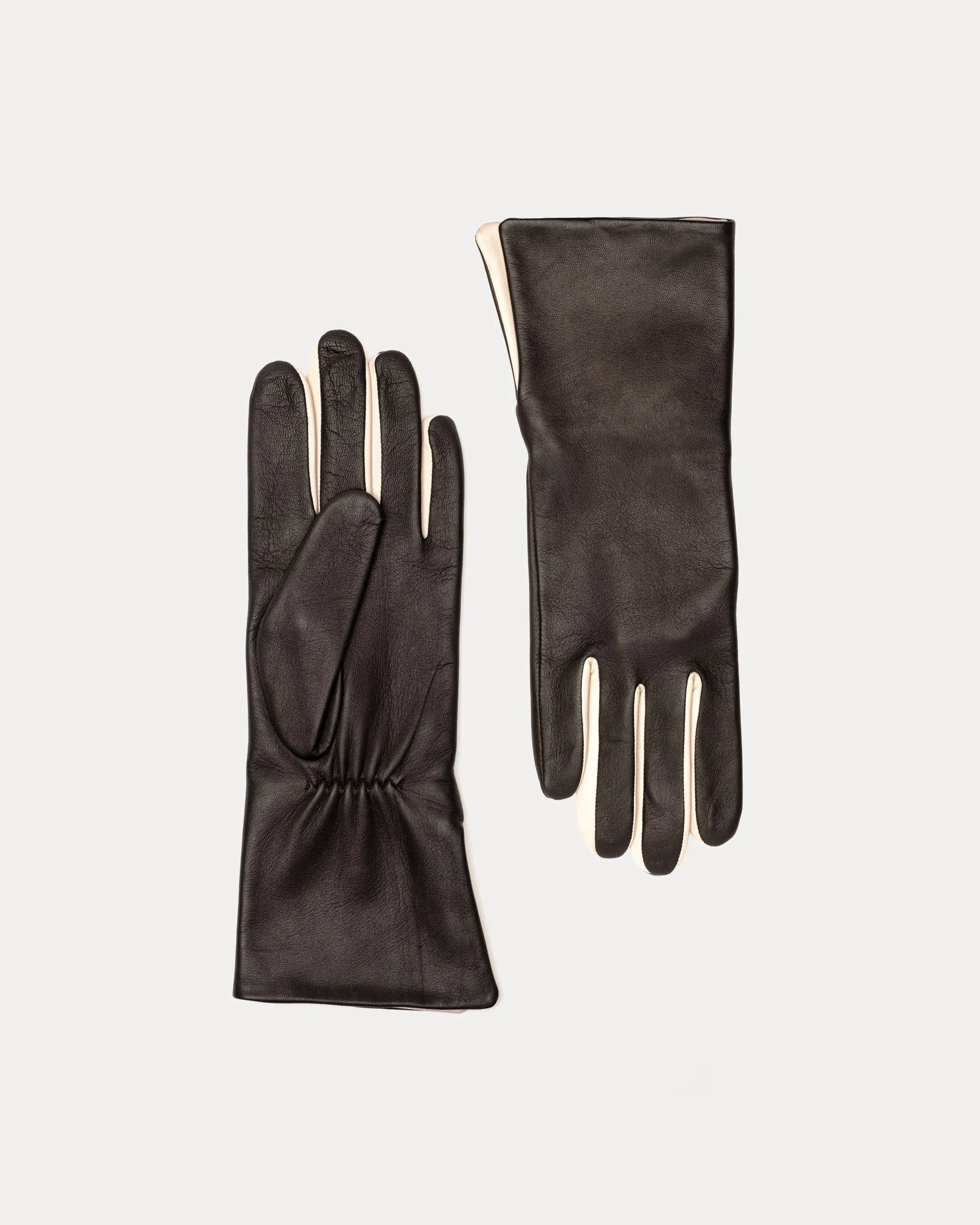 Deep V Leather Glove - Black sold by Frances Valentine