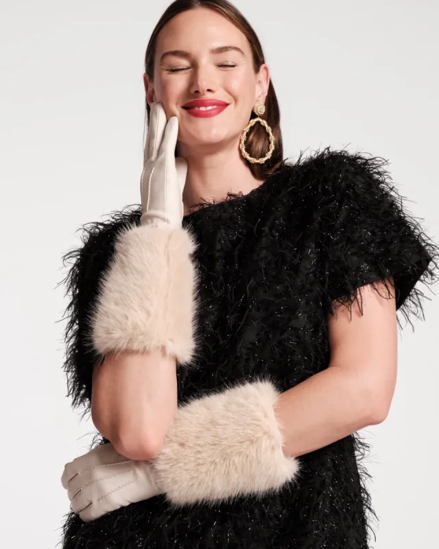 Faux Fur Cuff Leather Glove sold by Frances Valentine