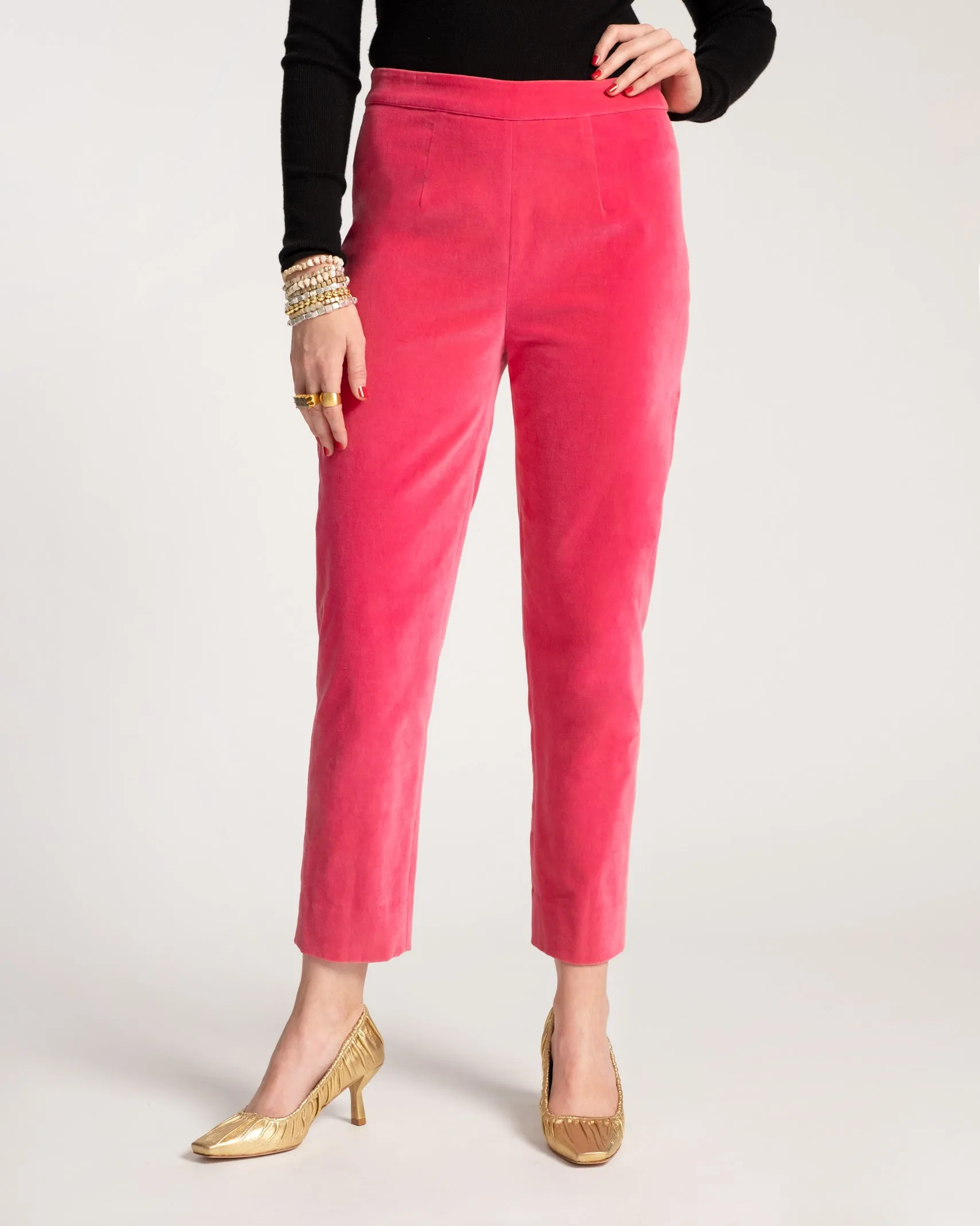 Lucy Cigarette Pant - Red sold by Frances Valentine