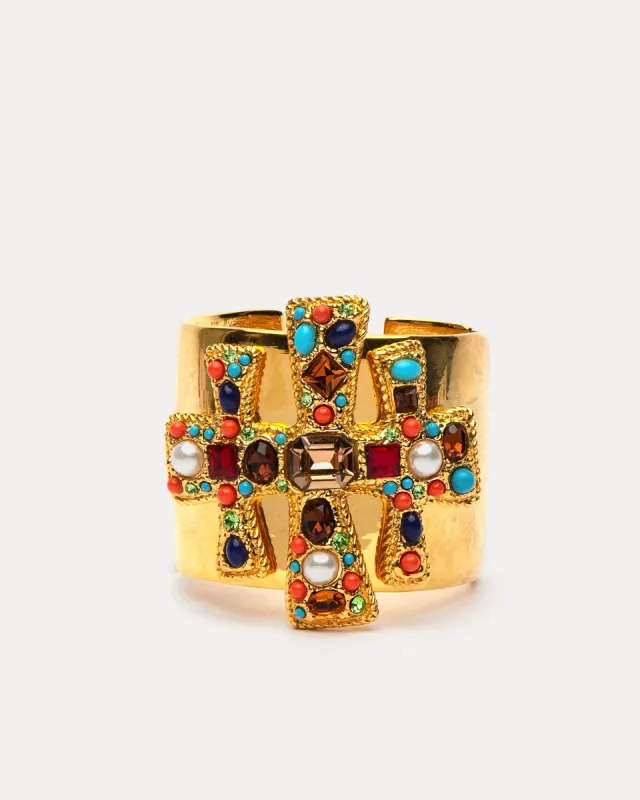 Multi Gem Cuff Bracelet sold by Frances Valentine