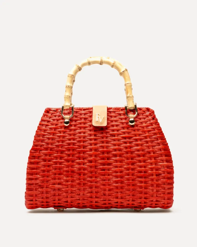 Rooster Wicker Bag - Red sold by Frances Valentine