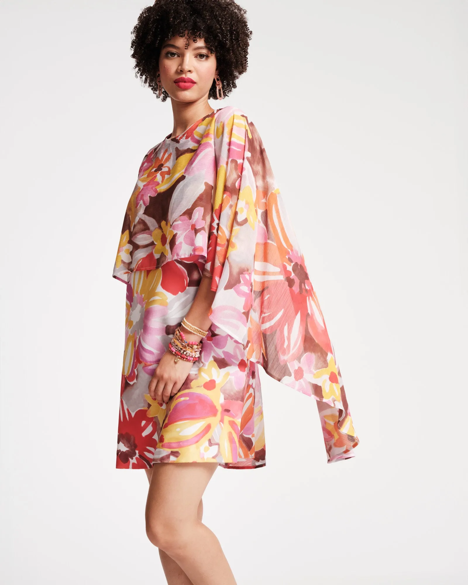 Mini Cape Dress - Sun Floral sold by Frances Valentine